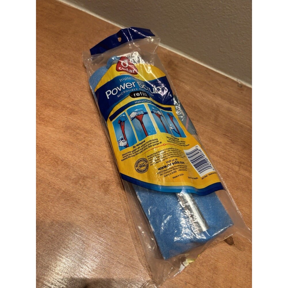 The O-Cedar Microfiber Power Scrub Replacement Roller Mop Head Refill